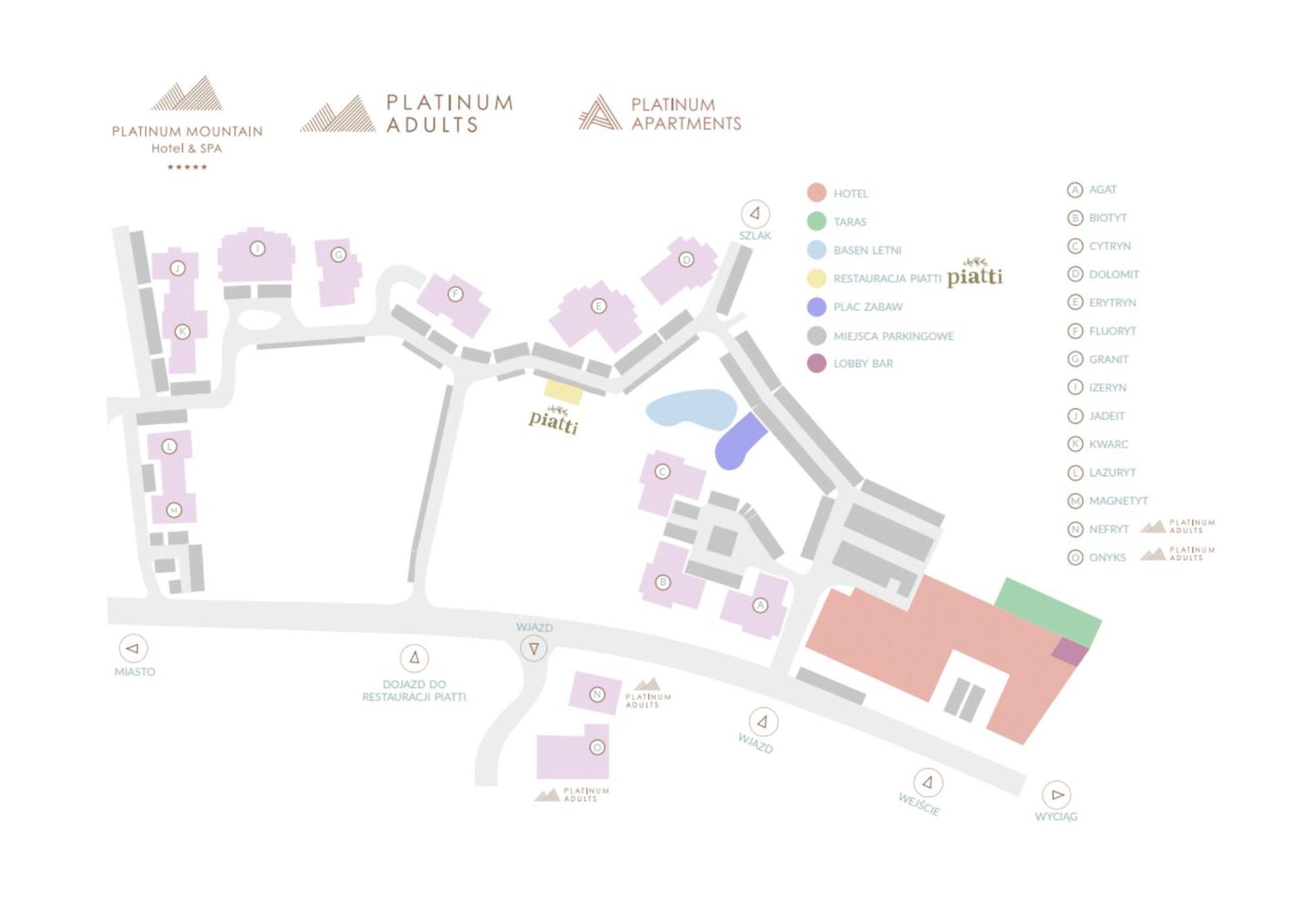 שצ'קלארסקה פוראובה Platinum Mountain Hotel&Spa מראה חיצוני תמונה Site plan
